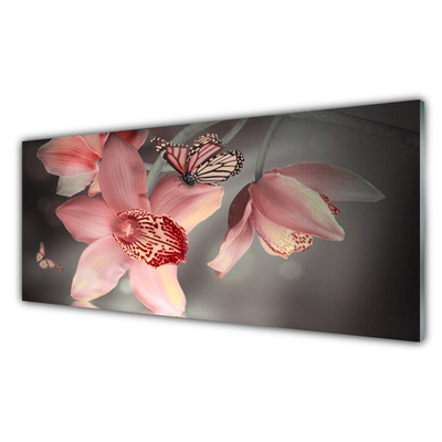 Foto op plexiglas Flowers on the wall