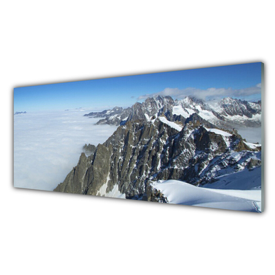 Plexiglas foto Mist mountain landscape