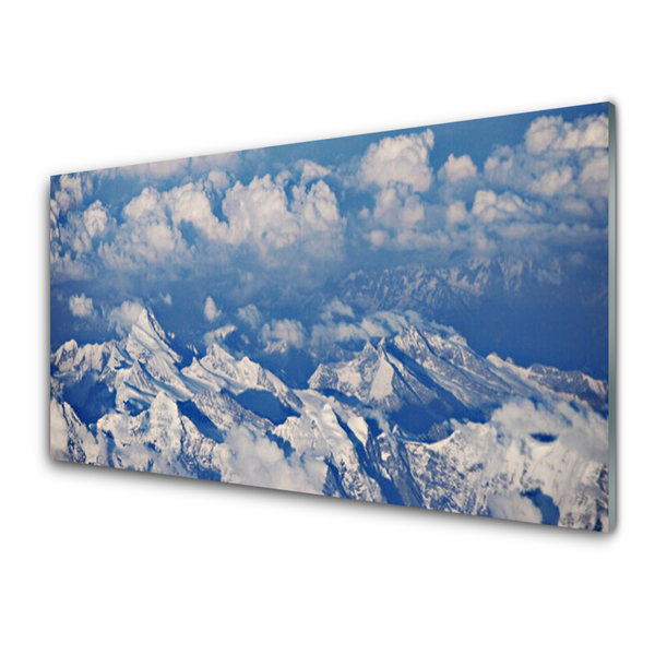 Plexiglas foto Wolken landschap van de berg