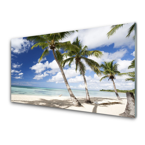 Plexiglas foto Seaside palm beach landschap