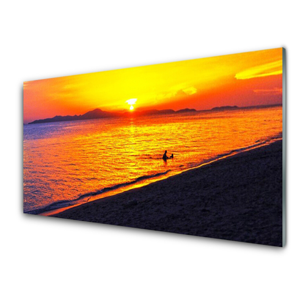 Plexiglas foto Sun sea beach landschap