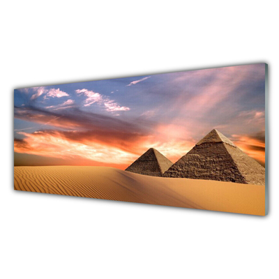 Plexiglas foto Desert piramides op muur