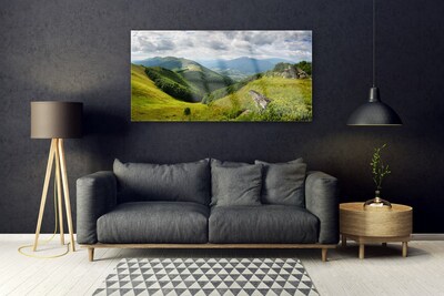 Plexiglas foto Mountain meadow landscape