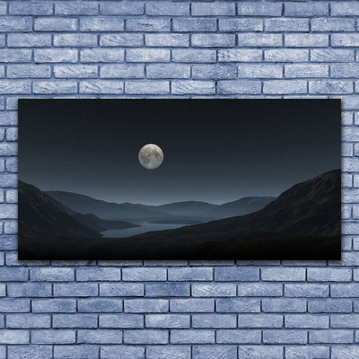 Plexiglas foto Nacht landschap van de maan