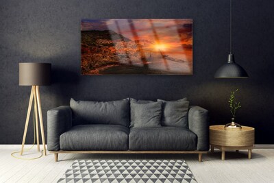 Plexiglas foto Zee landschap van de stad