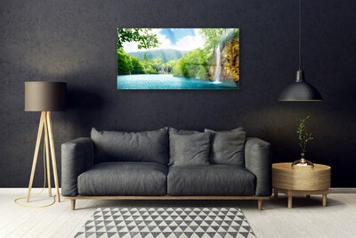 Plexiglas foto Waterval lake nature