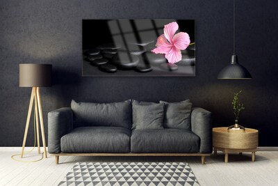 Plexiglas foto Black stone flower