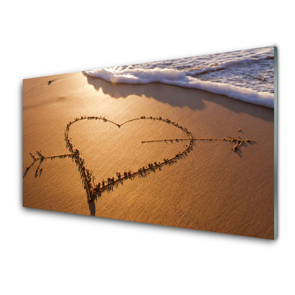 Plexiglas foto Sea beach kunst van het hart