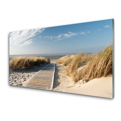 Plexiglas foto Weg van het strand landschap