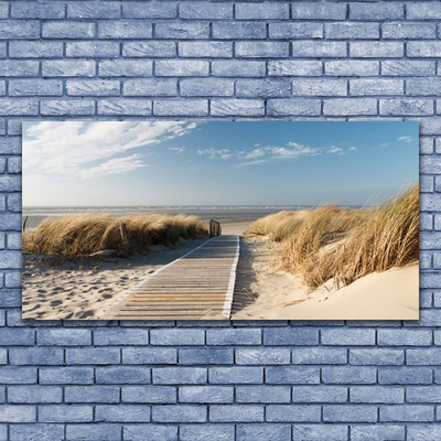 Plexiglas foto Weg van het strand landschap