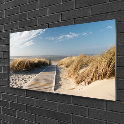 Plexiglas foto Weg van het strand landschap