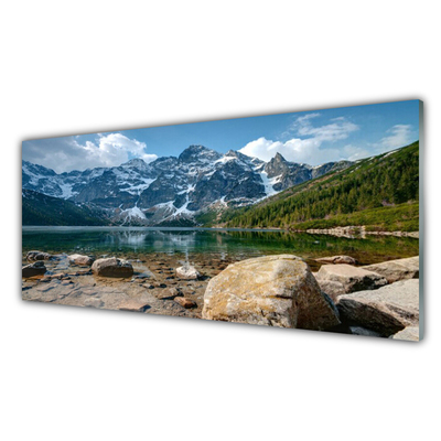Plexiglas foto Mountain lake landscape