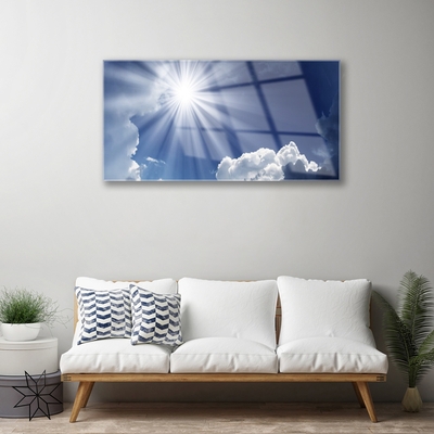 Schilderij op acrylglas Zon landschap