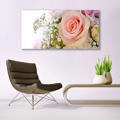 Schilderij op acrylglas Rozen bloemen plant