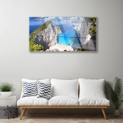 Schilderij op acrylglas Top bay beach landschap