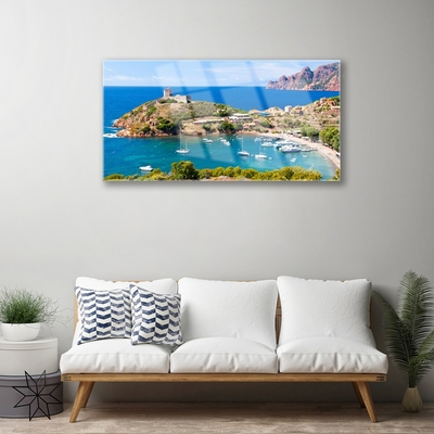 Schilderij op acrylglas Top bay beach landschap