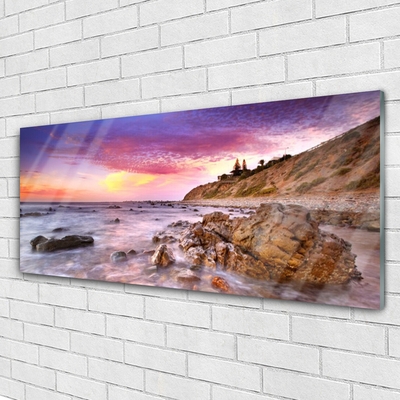 Schilderij op acrylglas Sea stones landschap