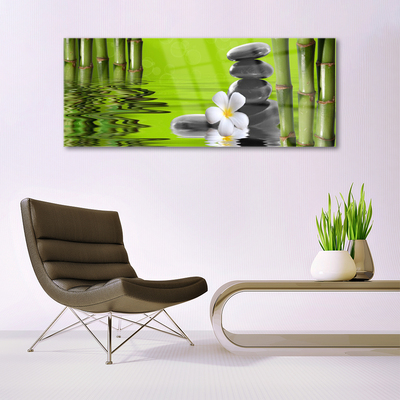 Schilderij op acrylglas Stones installatie van het bamboe