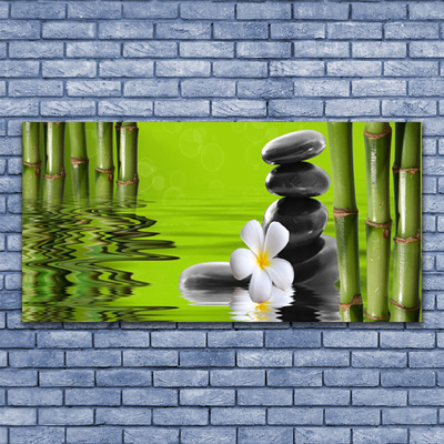 Schilderij op acrylglas Stones installatie van het bamboe