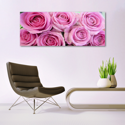 Schilderij op acrylglas Rozen bloemen plant