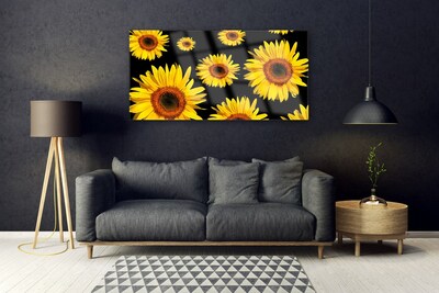 Schilderij op acrylglas Plant zonnebloemen natuur