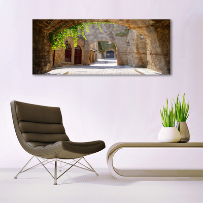 Schilderij op acrylglas Tunnel alley architectuur