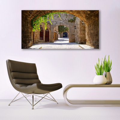 Schilderij op acrylglas Tunnel alley architectuur