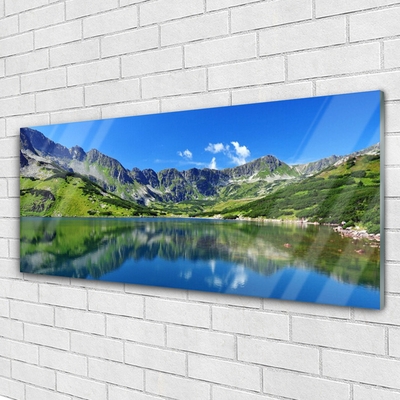 Schilderij op acrylglas Mountain lake landscape