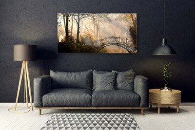 Schilderij op acrylglas Forest bridge architectuur