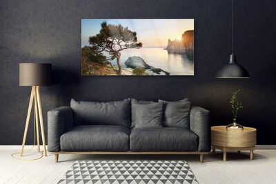 Schilderij op acrylglas Lake landschap van de boom