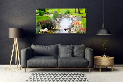 Schilderij op acrylglas Garden lake nature