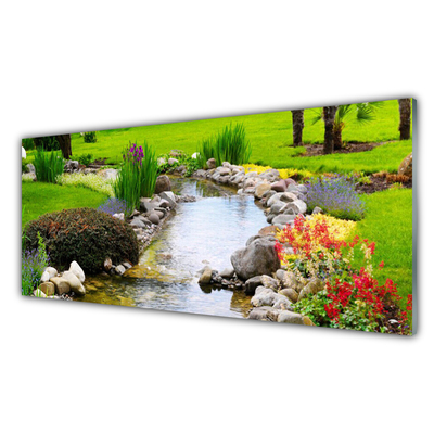 Schilderij op acrylglas Garden lake nature