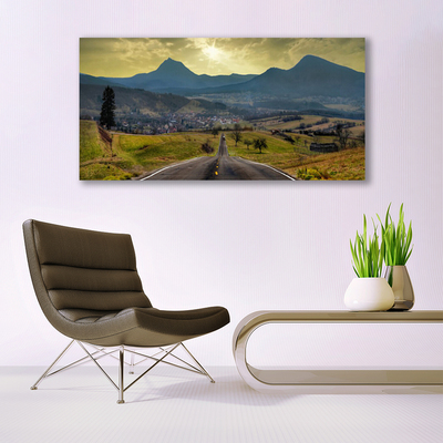 Schilderij op acrylglas Mountain road landschap