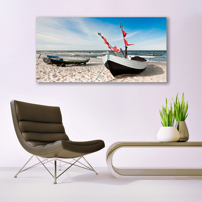 Schilderij op acrylglas Strandlandschappen boot