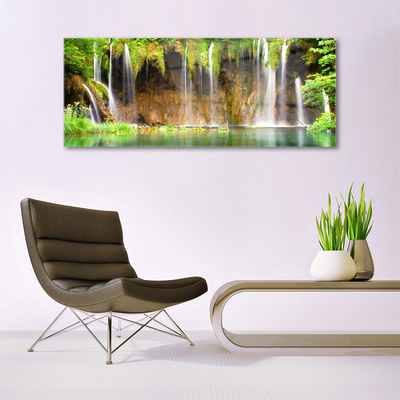 Schilderij op acrylglas Waterval lake nature