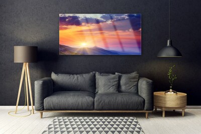 Schilderij op acrylglas Sun mountain landscape