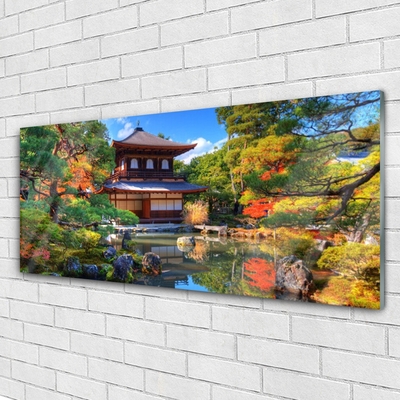 Schilderij op acrylglas Landscape garden japan