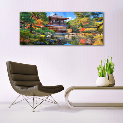 Schilderij op acrylglas Landscape garden japan