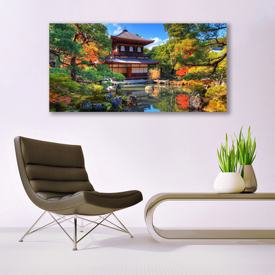 Schilderij op acrylglas Landscape garden japan