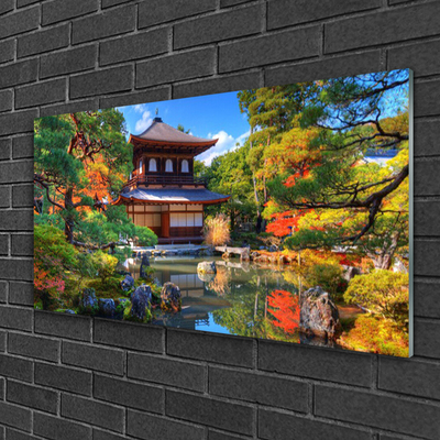 Schilderij op acrylglas Landscape garden japan