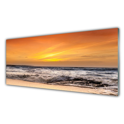 Schilderij op acrylglas Sun sea waves landschap