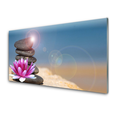 Schilderij op acrylglas Lotus flower waterlelie