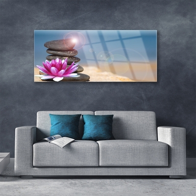 Schilderij op acrylglas Lotus flower waterlelie