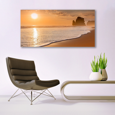 Schilderij op acrylglas Sea beach sun landschap