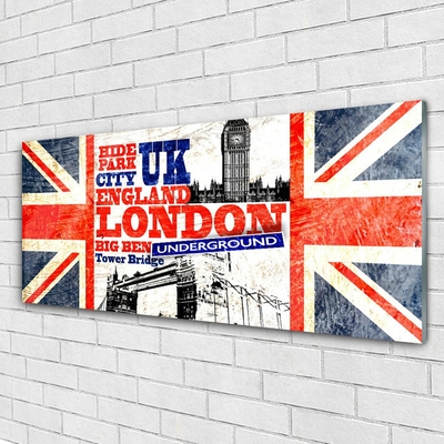 Schilderij op acrylglas London kunst van de vlag