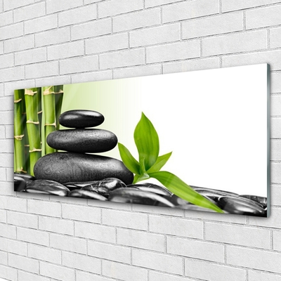 Schilderij op acrylglas Bamboo zen stenen art