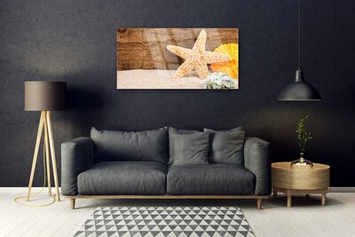 Schilderij op acrylglas Starfish zandkunst