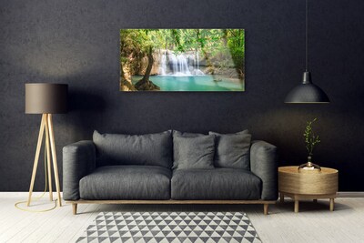 Plexiglas schilderij Waterval lake forest nature