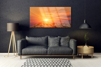Plexiglas schilderij Hemel van de zon landschap van de berg