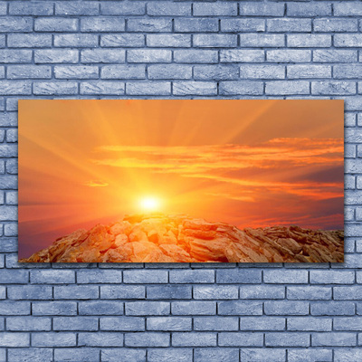 Plexiglas schilderij Hemel van de zon landschap van de berg